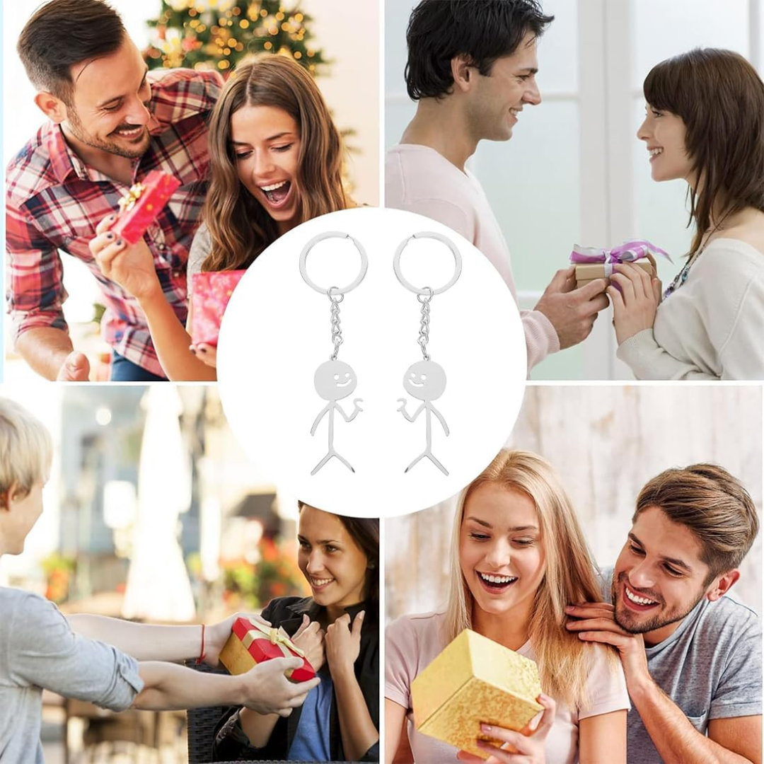 Llaveros Conectables de Acero para Parejas